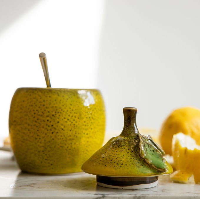 Bol con tapa Lemon jam 15,5 cm - amarillo - Byon