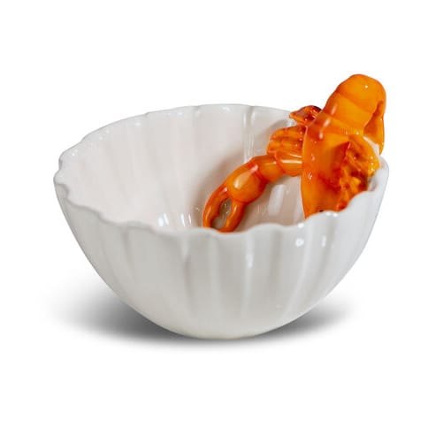 Bol Lobsti Ø14 cm - Blanco-naranja - Byon