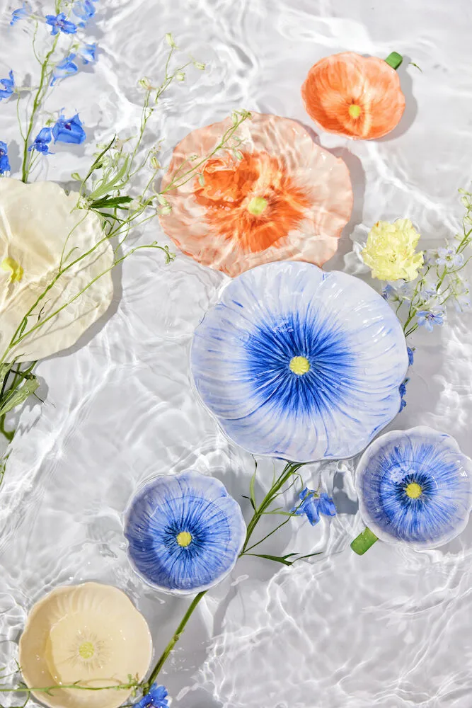 Bol Poppy, Azul, Ø11 cm Byon