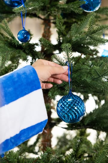 Bola de Navidad Opacity M Ø8 cm, 2-pack - Azul - Byon