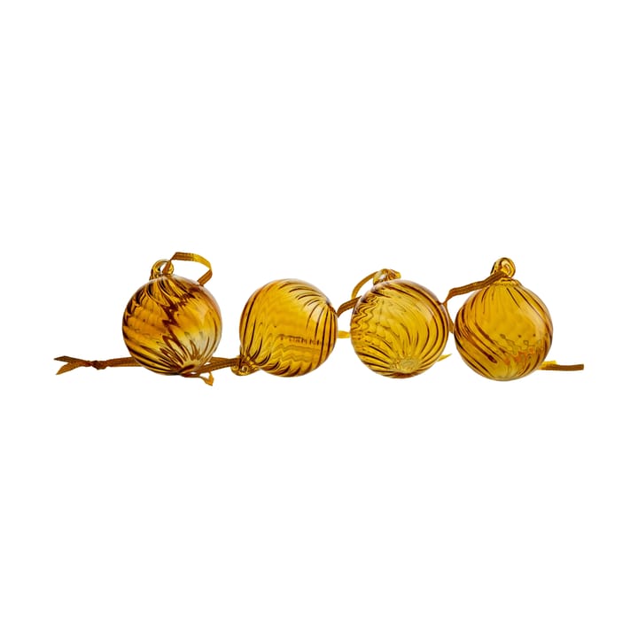 Bola de Navidad Opacity XS Ø4 cm, 2-pack - Amarillo - Byon