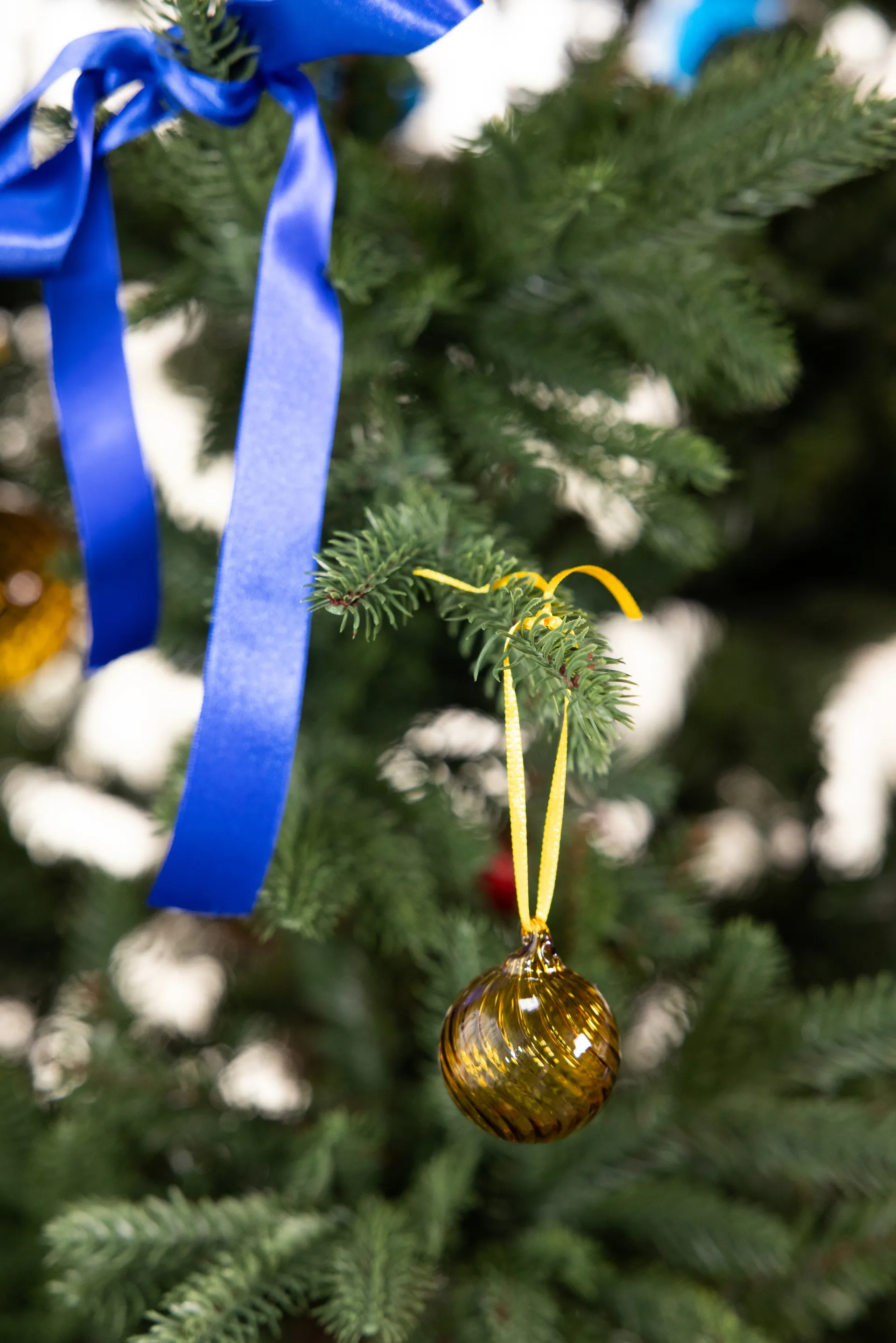 Bola de Navidad Opacity XS Ø4 cm, 4-pack, Amarillo Byon