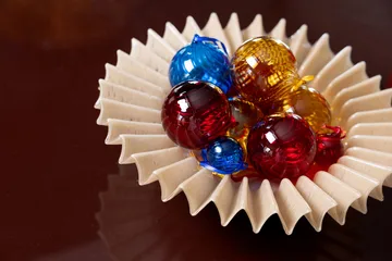 Bola de Navidad Opacity XS Ø4 cm, 4-pack - Azul - Byon