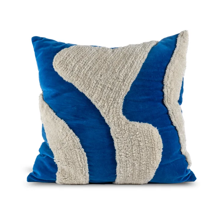 Cojín Fluffy 50x50 cm - Blue-beige, 50x50 cm - Byon