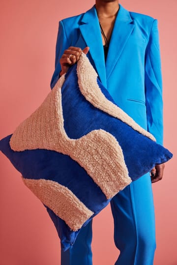 Cojín Fluffy 50x50 cm - Blue-beige - Byon
