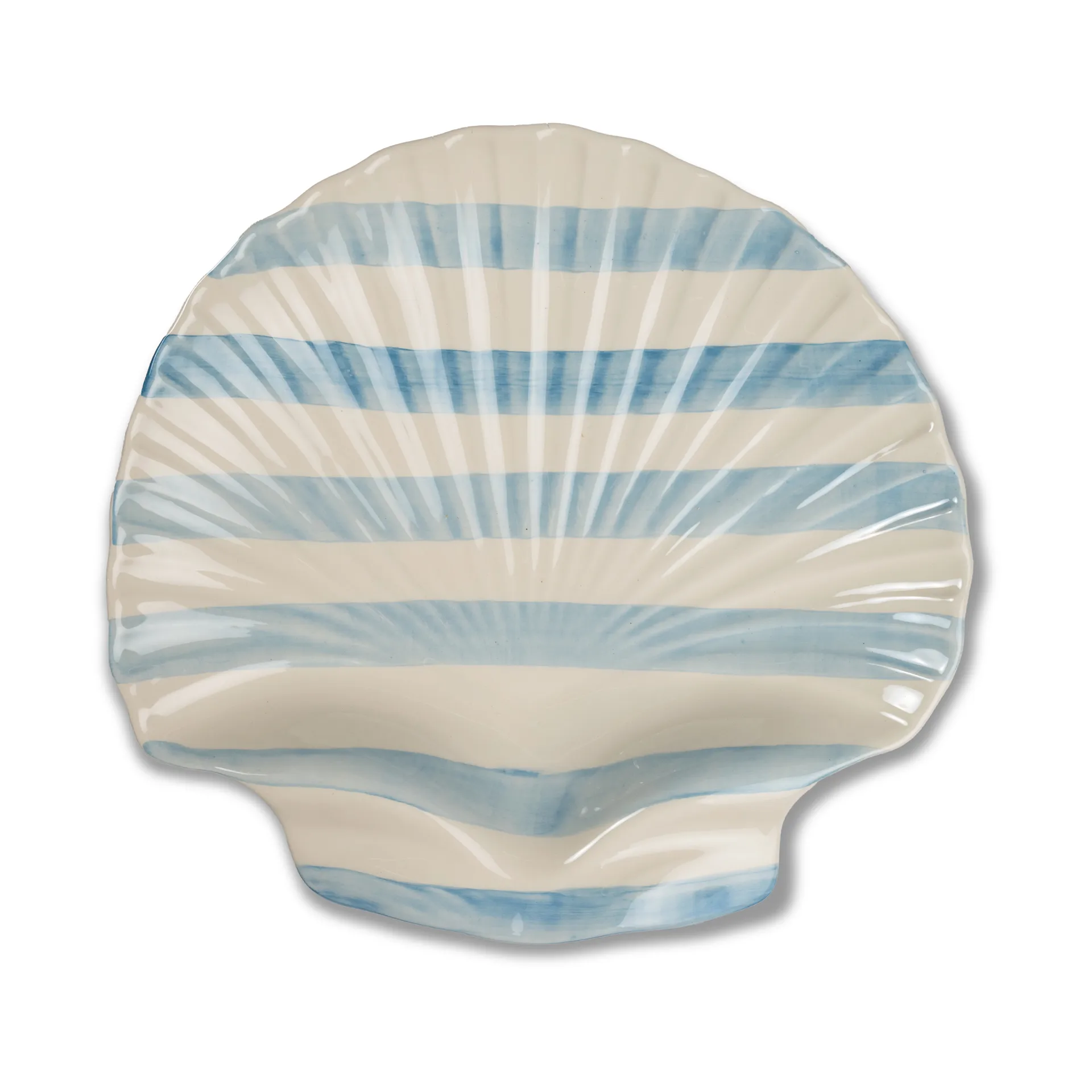 Fuente de servir Armona stripe 32x32,5 cm, Azul claro-blanco Byon