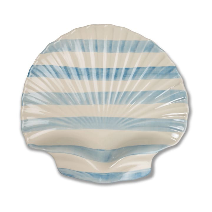 Fuente de servir Armona stripe 32x32,5 cm - Azul claro-blanco - Byon