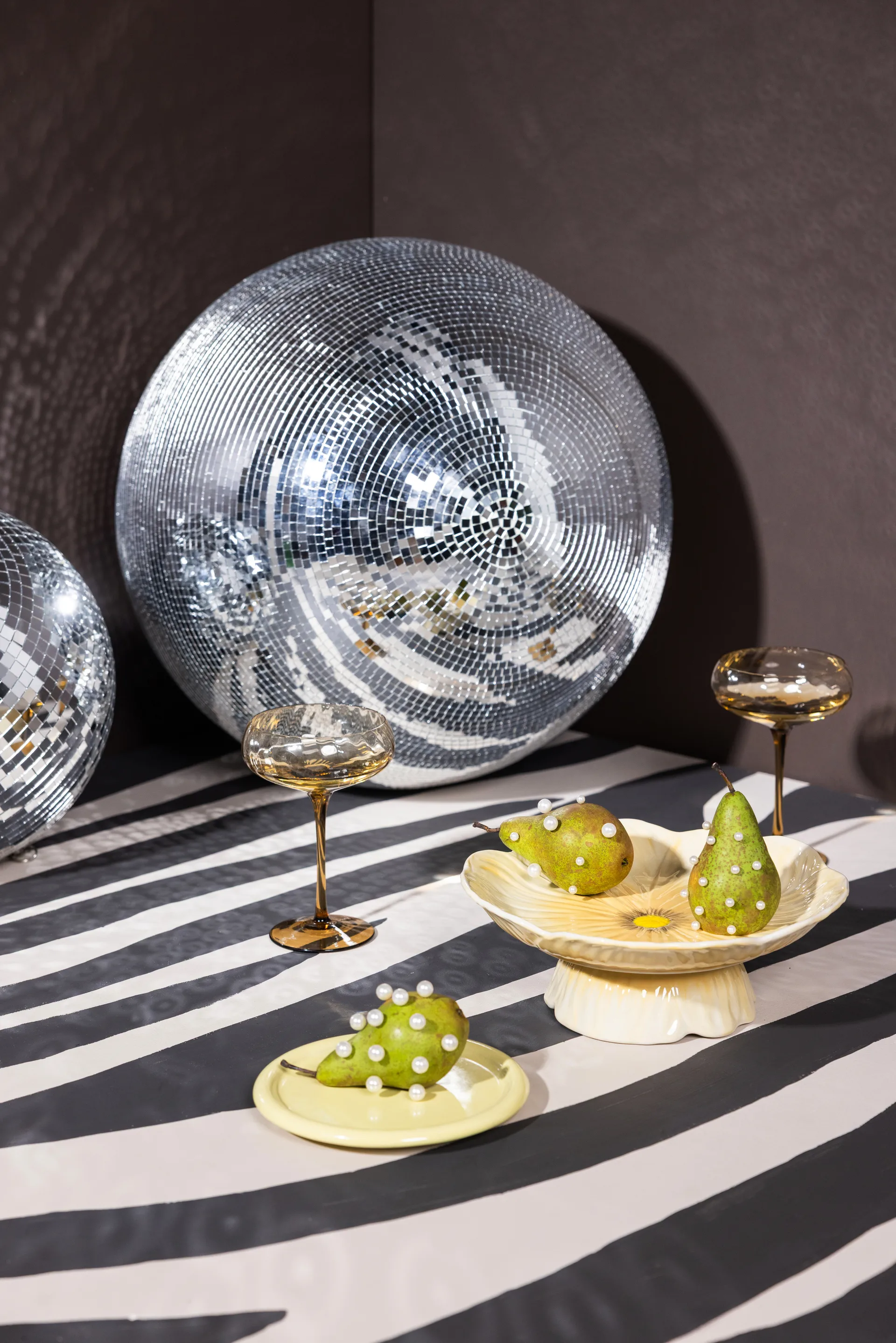 Fuente para tarta Poppy Ø26 cm, Beige Byon