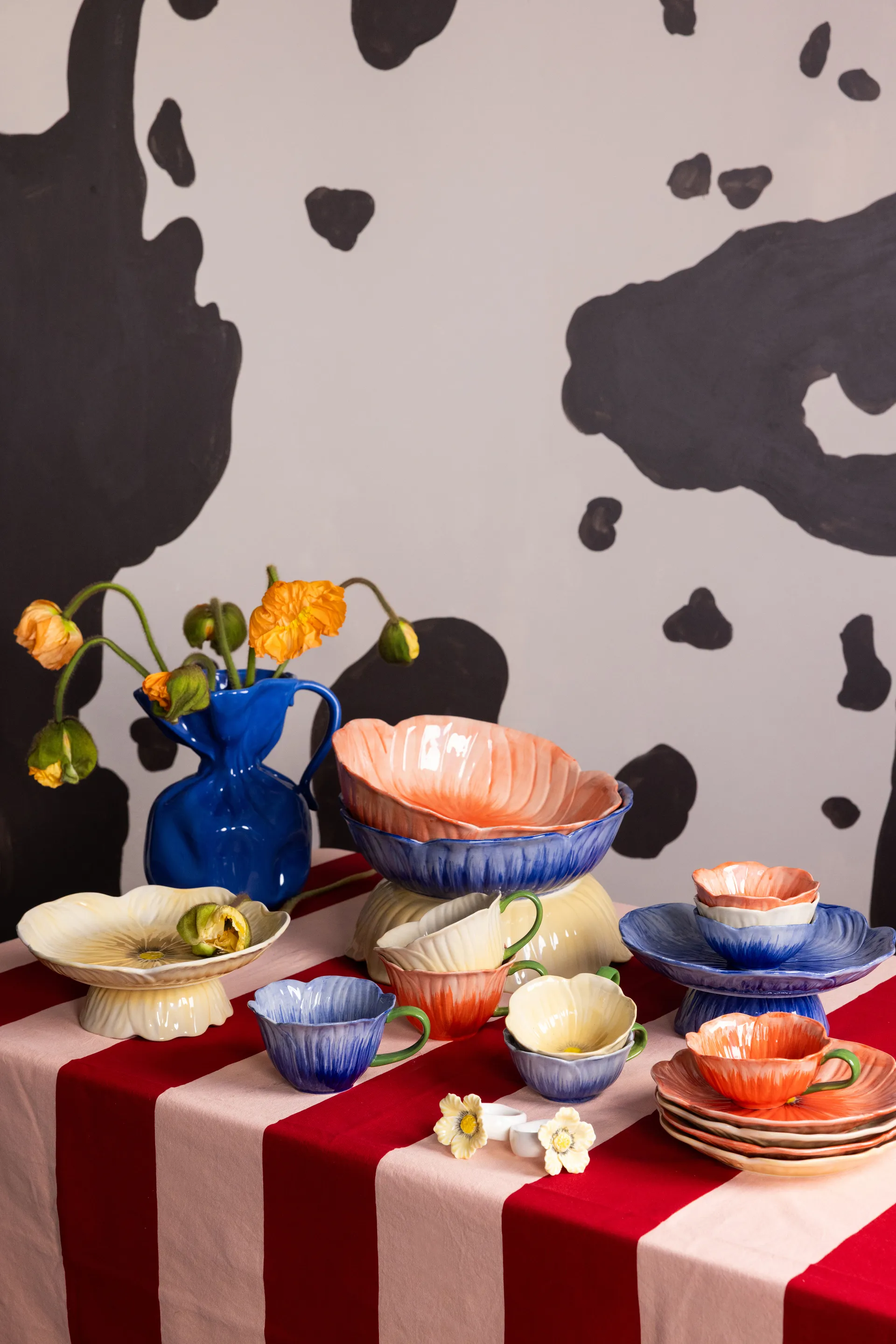 Fuente para tarta Poppy Ø26 cm, Beige Byon