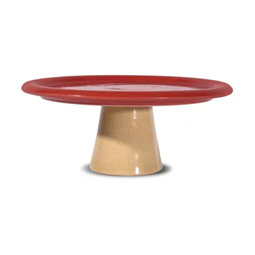 Fuente para tarta Porto Ø26x11 cm - Rojo-beige - Byon