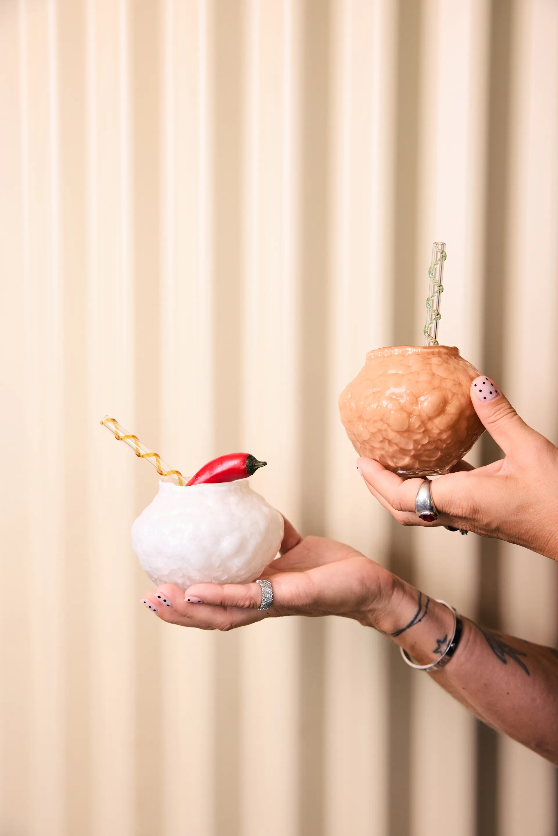 Jarrón Corallo mini 11x11x8 cm, Marfil Byon