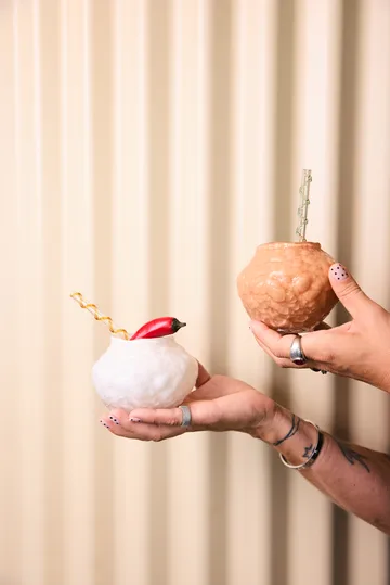 Jarrón Corallo mini 11x11x8 cm - Marfil - Byon