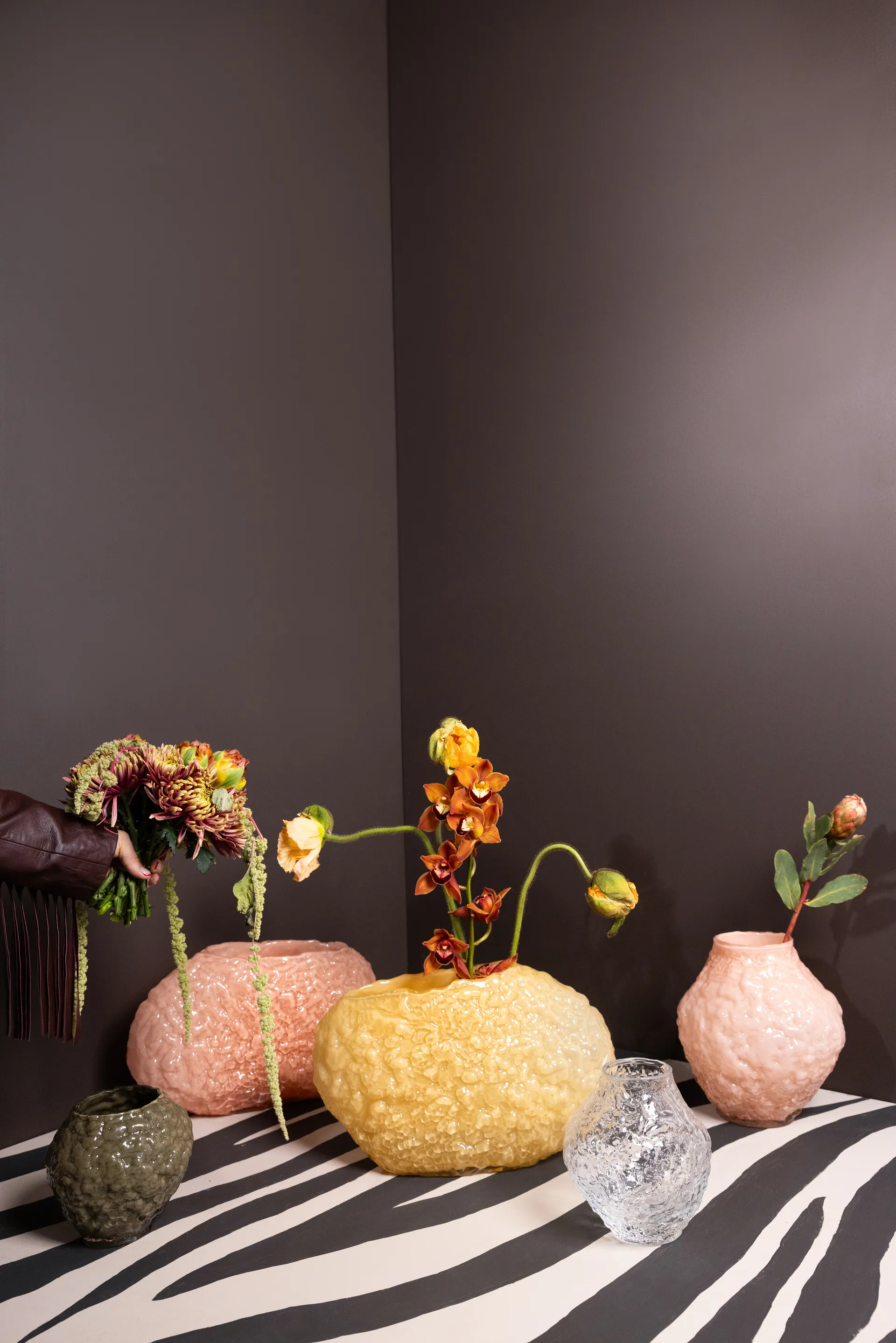 Jarrón Corallo XS 19x17x17,5 cm, Verde Byon