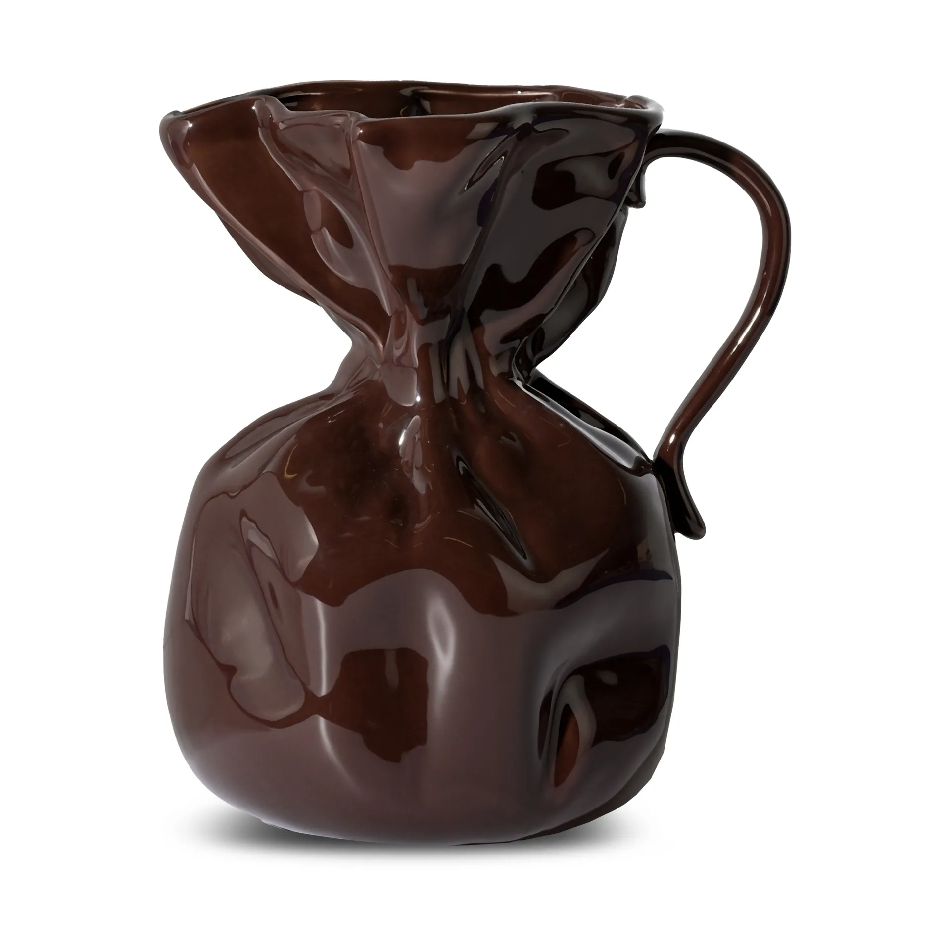 Jarrón Crumple, Marrón Byon