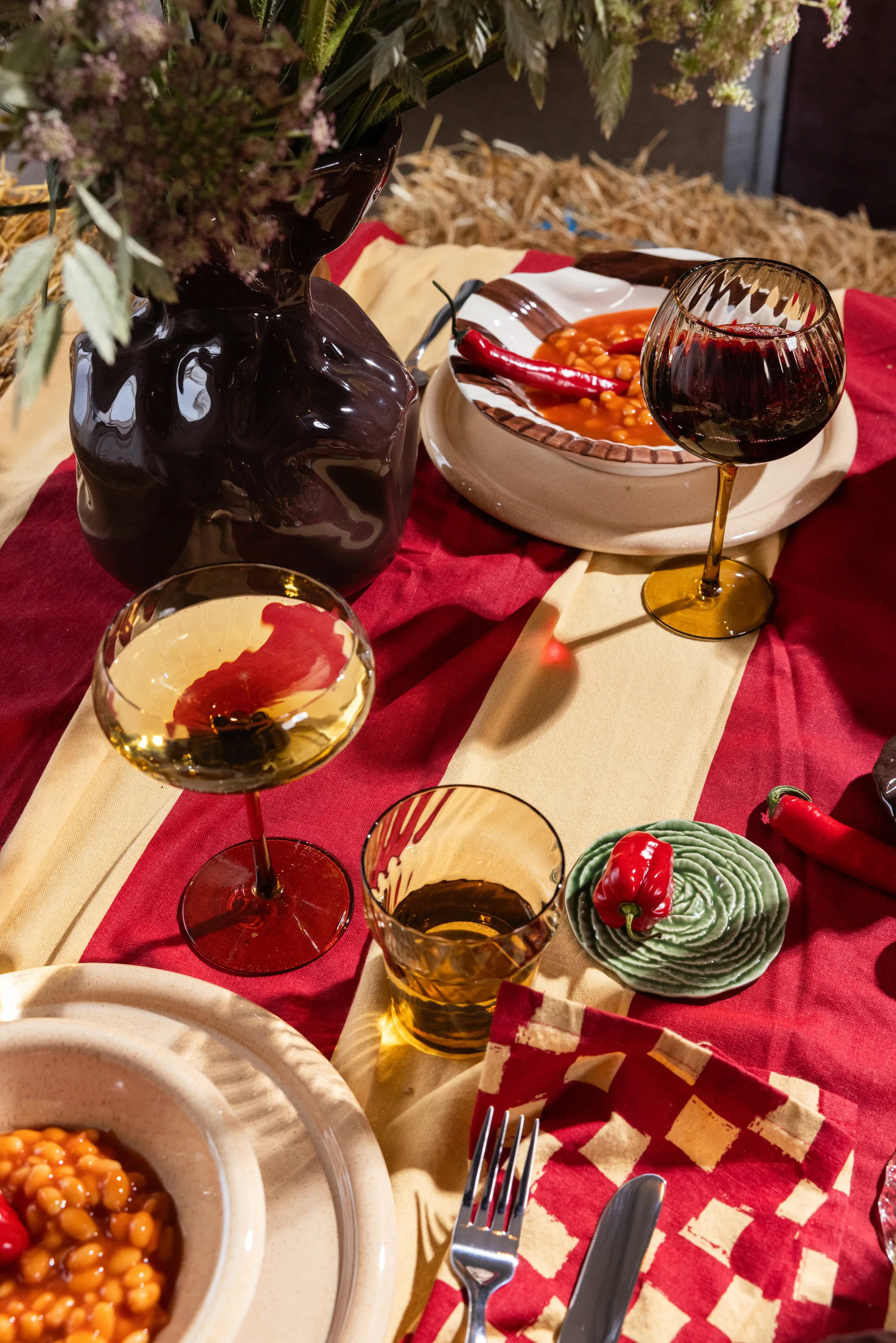 Jarrón Crumple, Marrón Byon