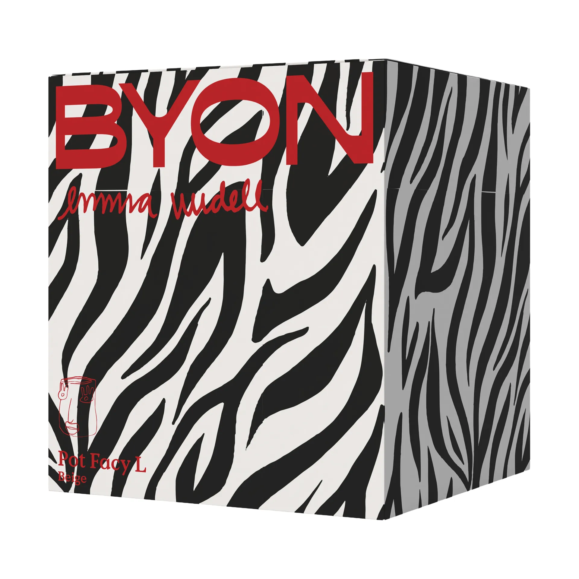 Maceta Facy L 24x19x22 cm, Beige Byon