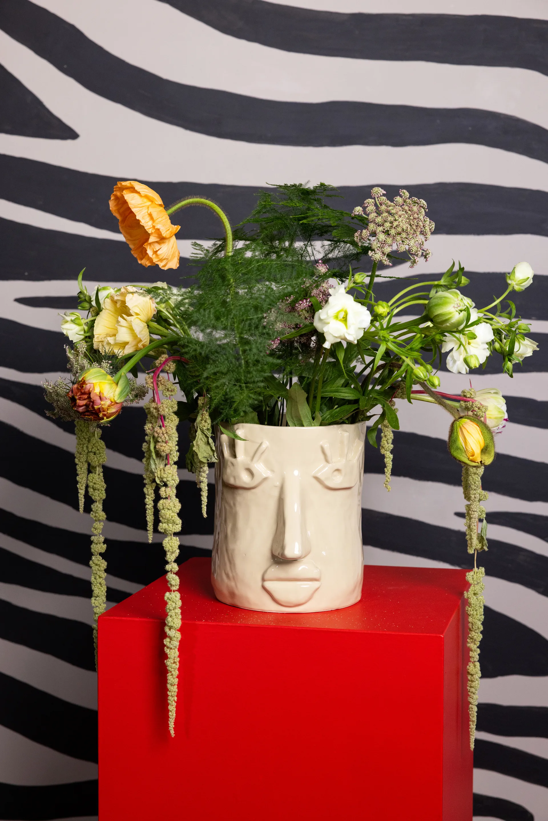 Maceta Facy S 15,5x12x15 cm, Beige Byon