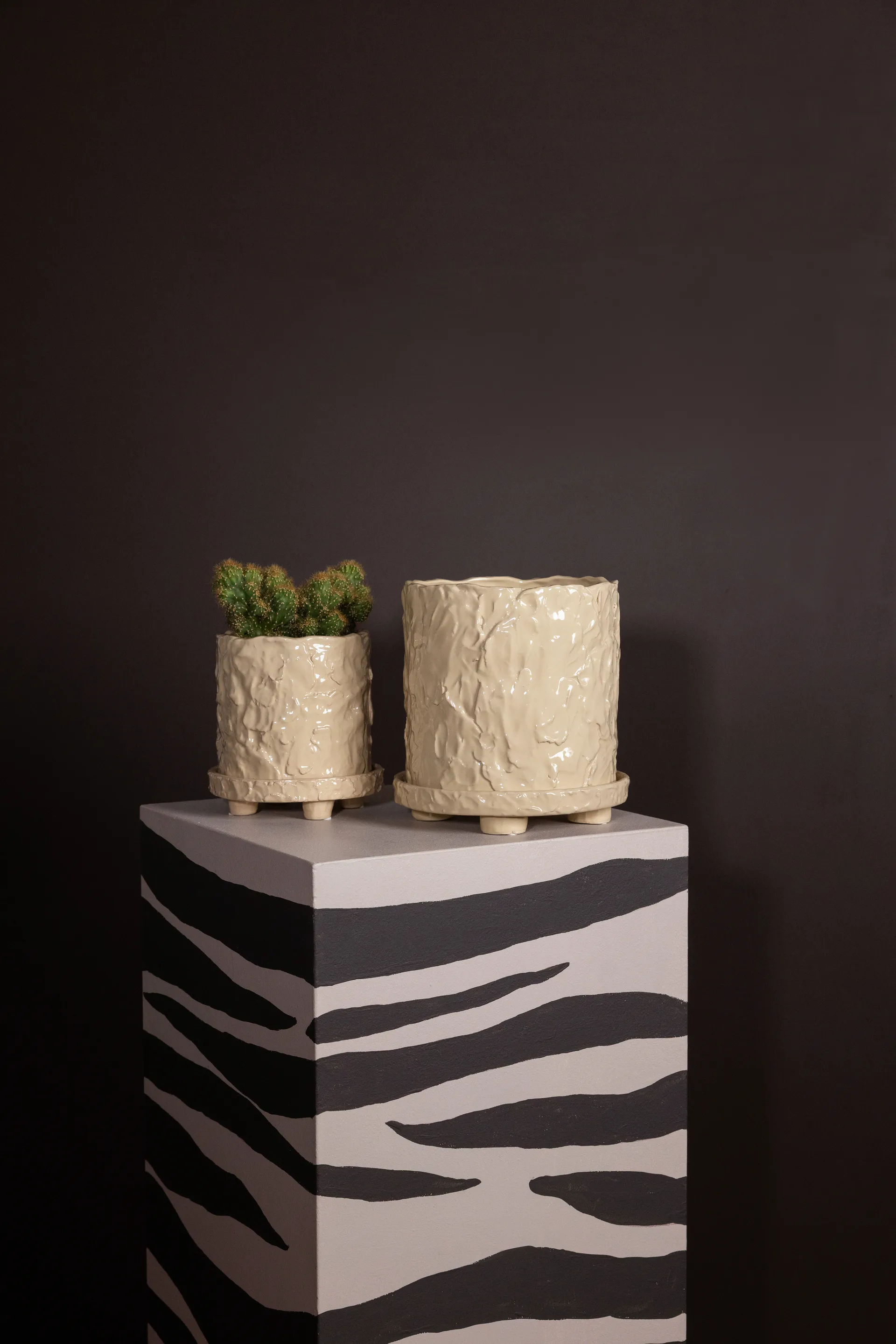 Maceta Muddy S Ø17,5 cm, Beige Byon