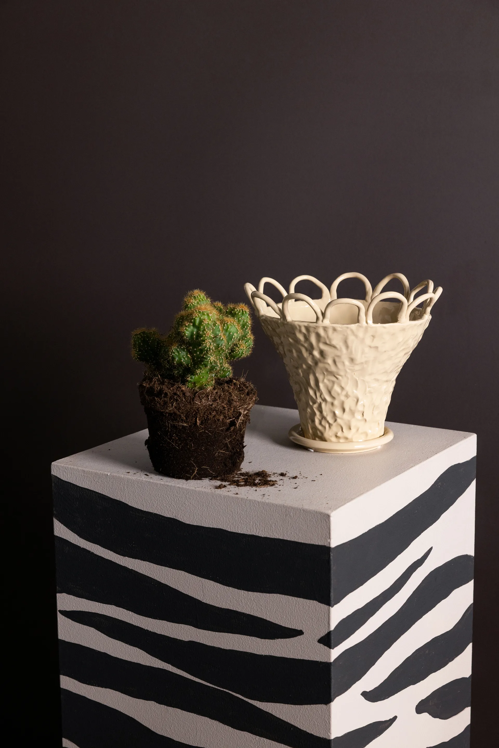 Maceta Patty S Ø25 cm, Beige Byon