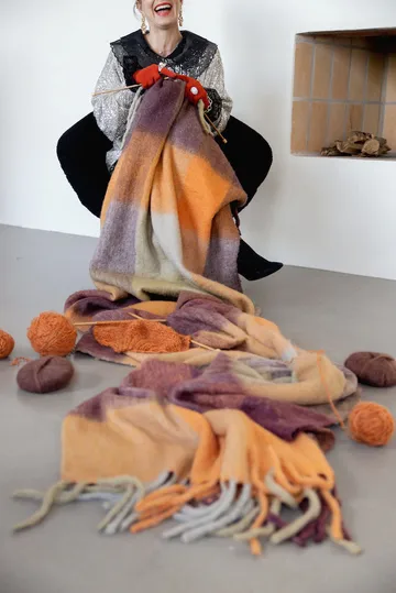 Manta Check - Mixed orange - Byon