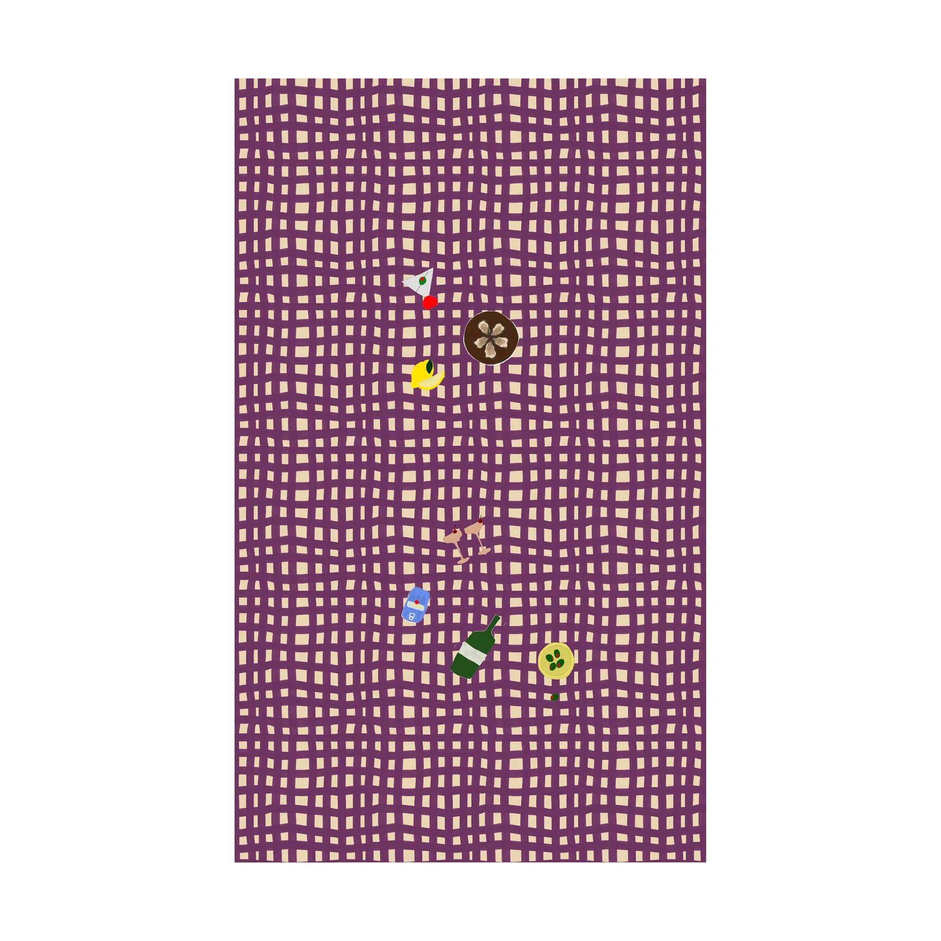 Mantel Sera, Ciruela (morado), 150x280 cm Byon