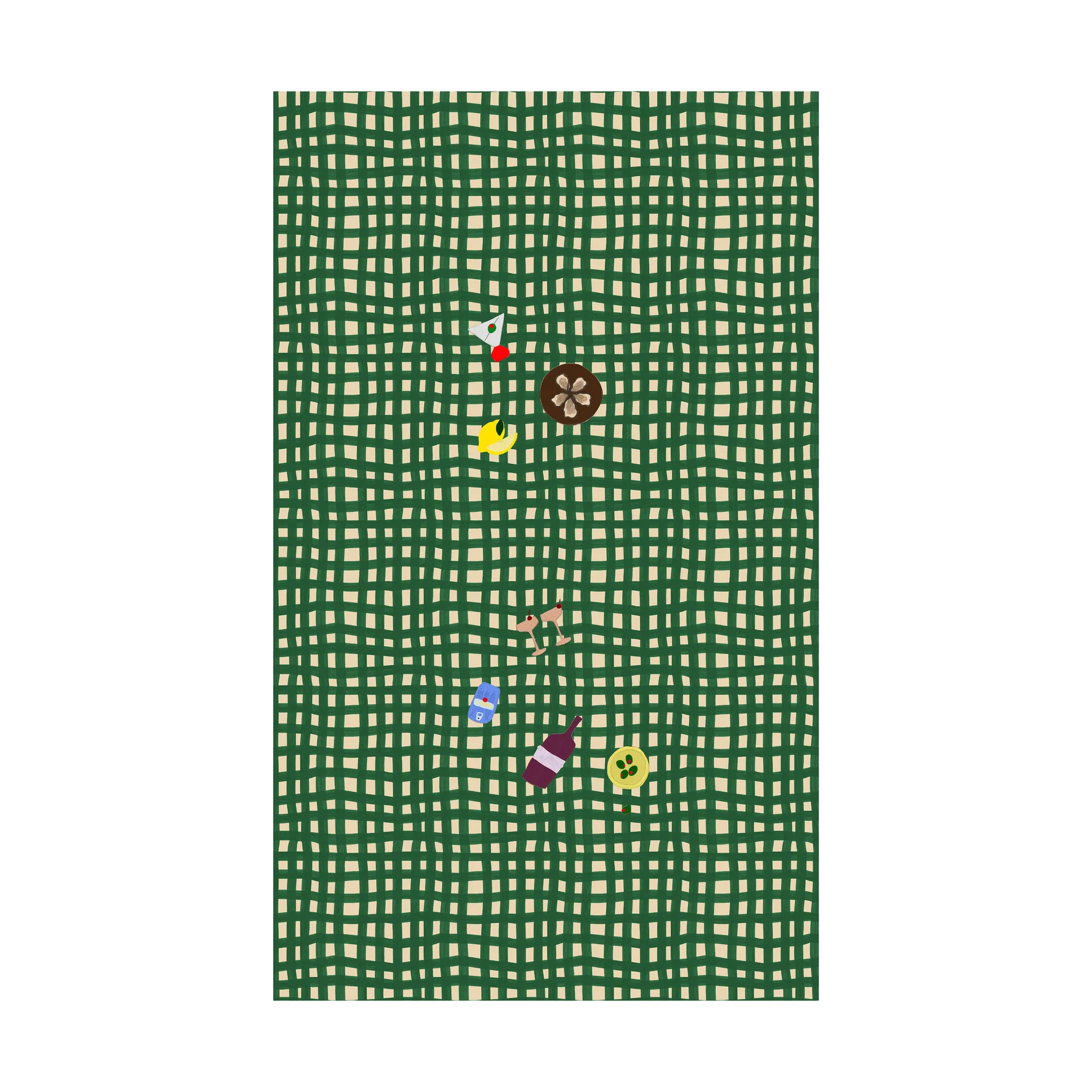 Mantel Sera, Verde, 150x280 cm Byon