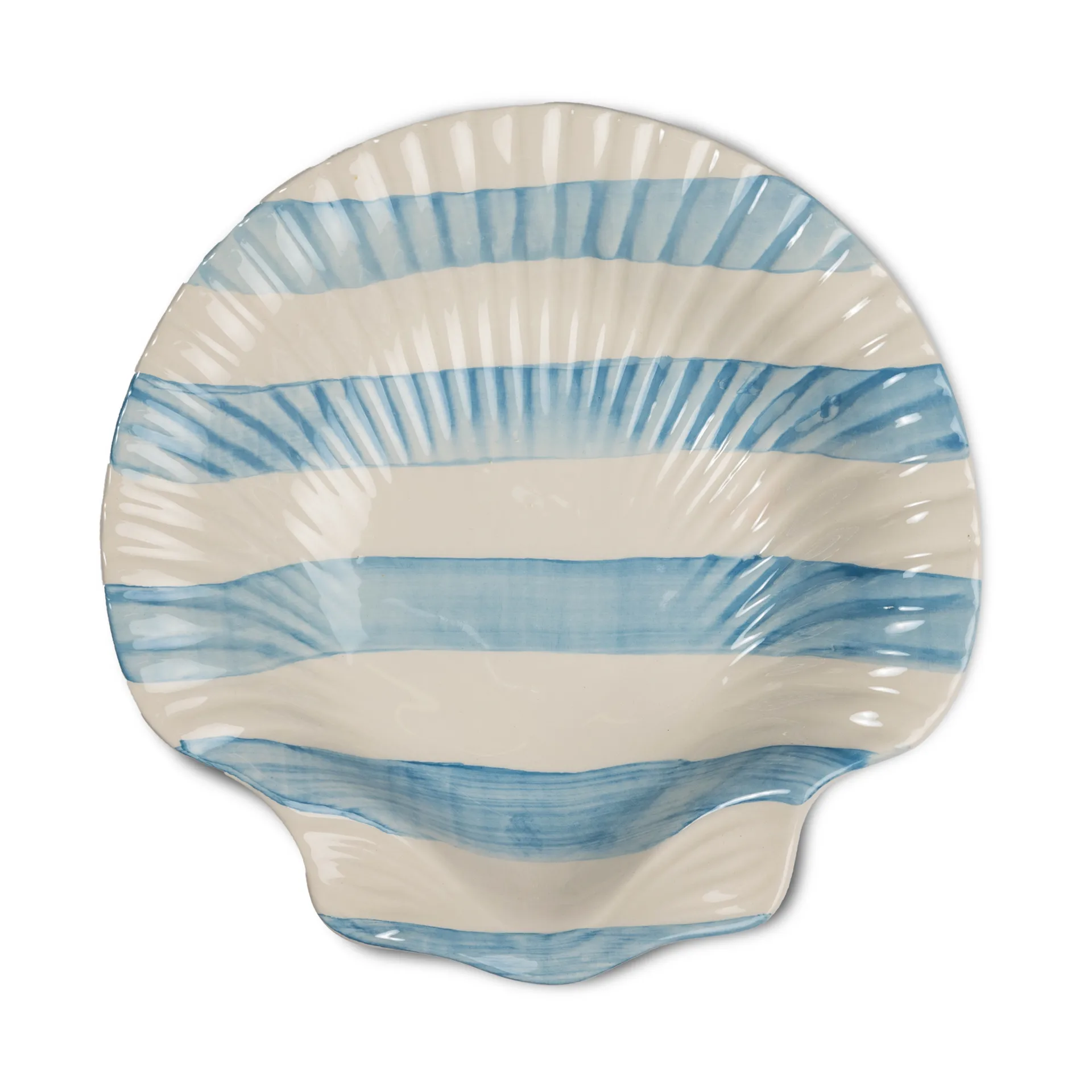 Plato Armona stripe 23,5x23,5 cm, Azul claro-blanco Byon