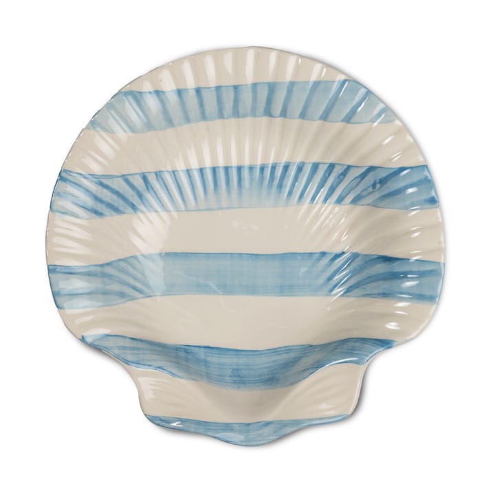 Plato Armona stripe 23,5x23,5 cm - Azul claro-blanco - Byon