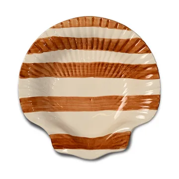 Plato Armona stripe 23,5x23,5 cm - Marrón claro-blanco - Byon