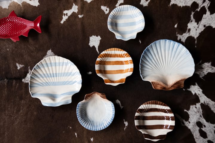 Plato Armona stripe 23,5x23,5 cm, Marrón claro-blanco Byon