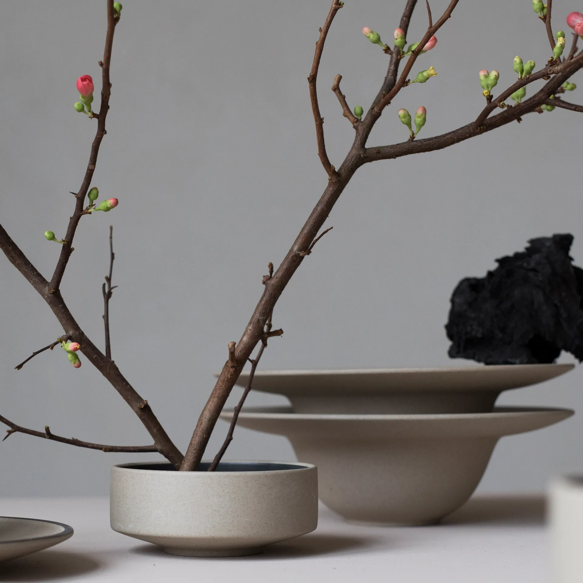 Plato de sopa Fumiko, Beige-negro Byon