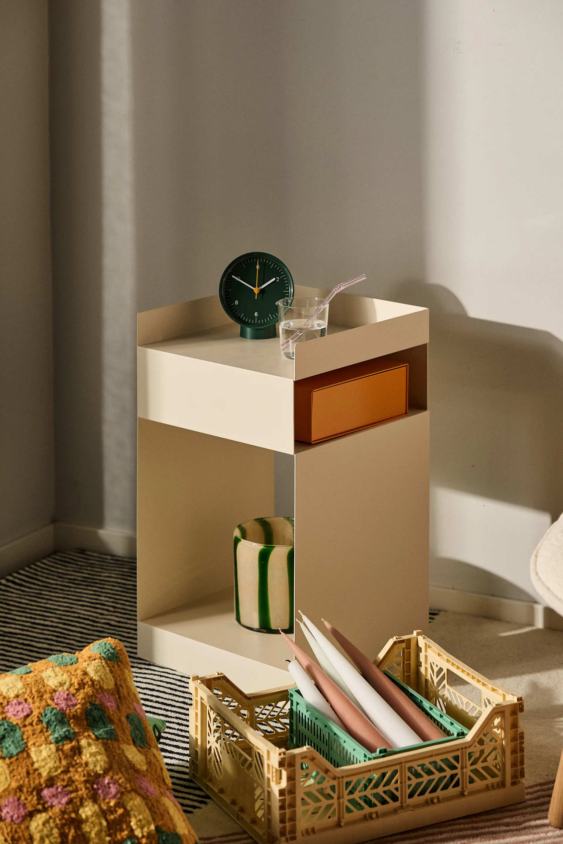 Portavelas-Jarrón Calore M Ø15 cm, Green-beige Byon