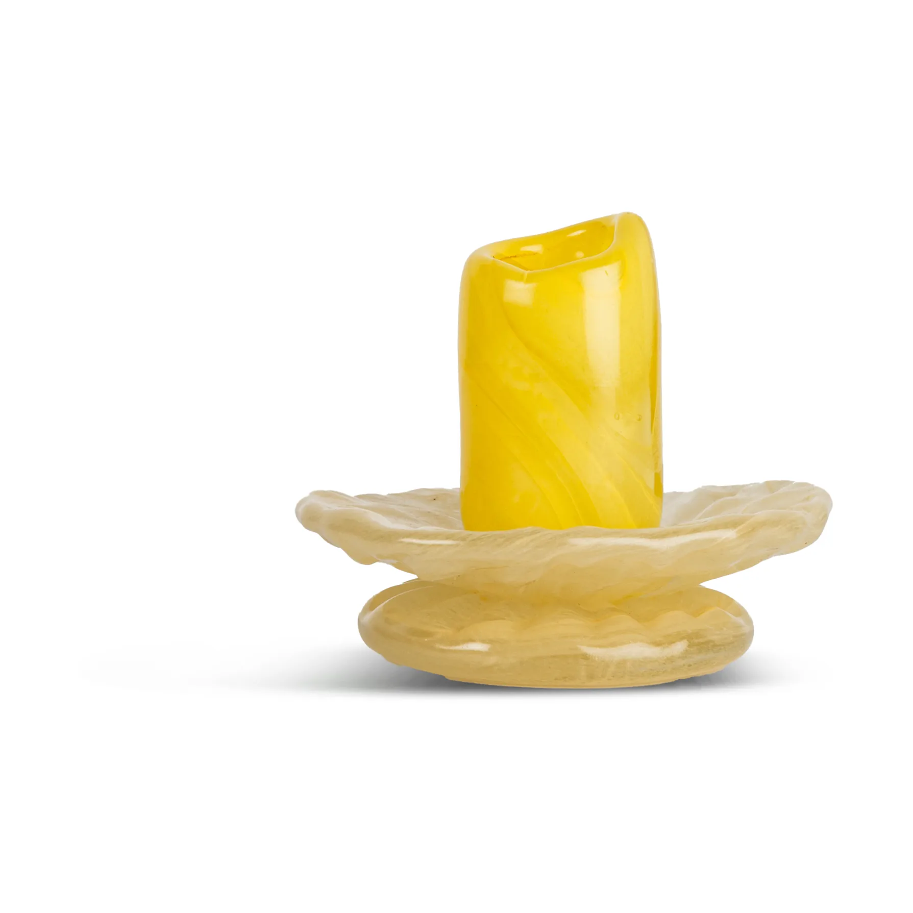 Portavelas Lara XS 9 cm, Amarillo-beige claro Byon