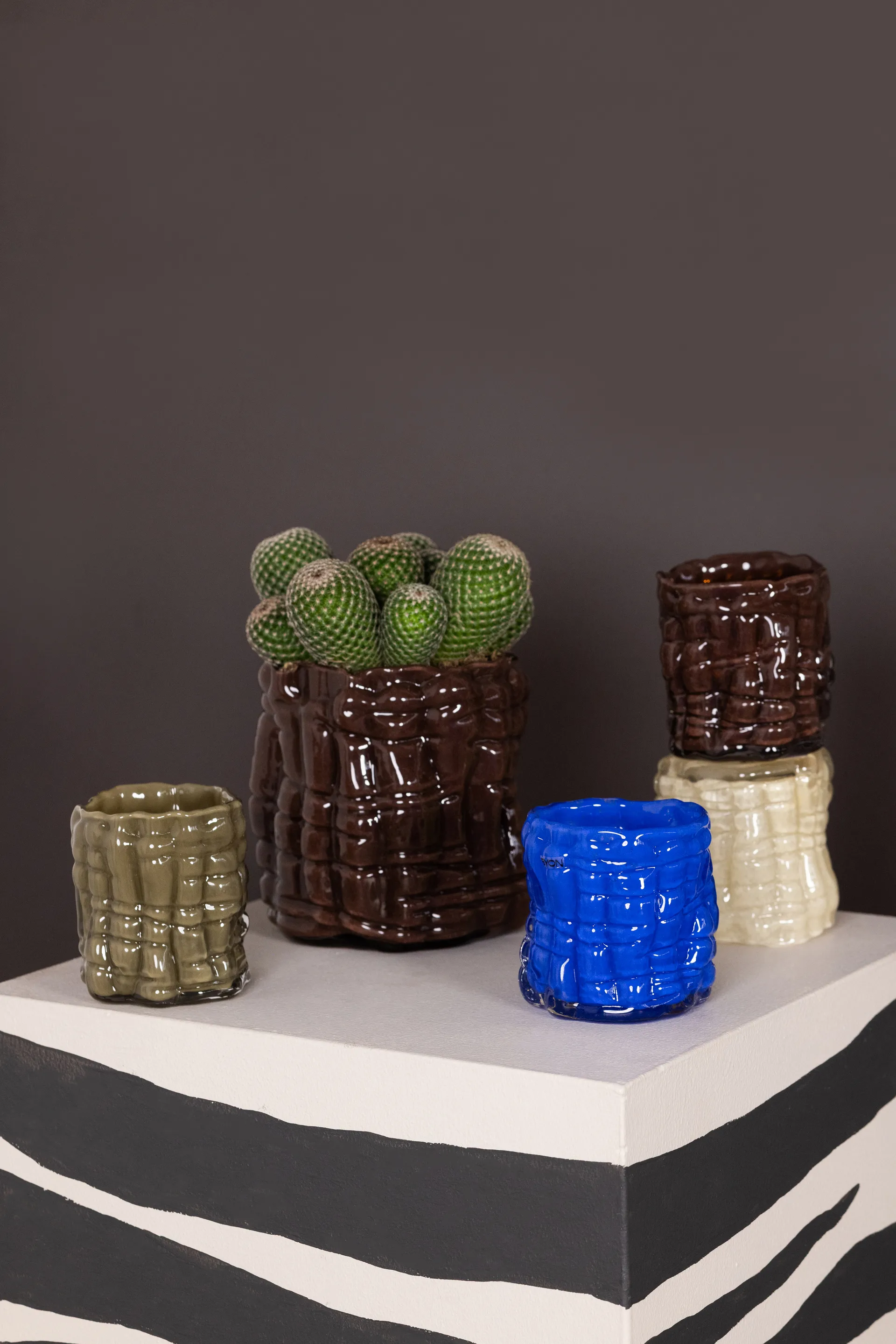 Portavelas Laranne Ø10 cm, Marrón Byon