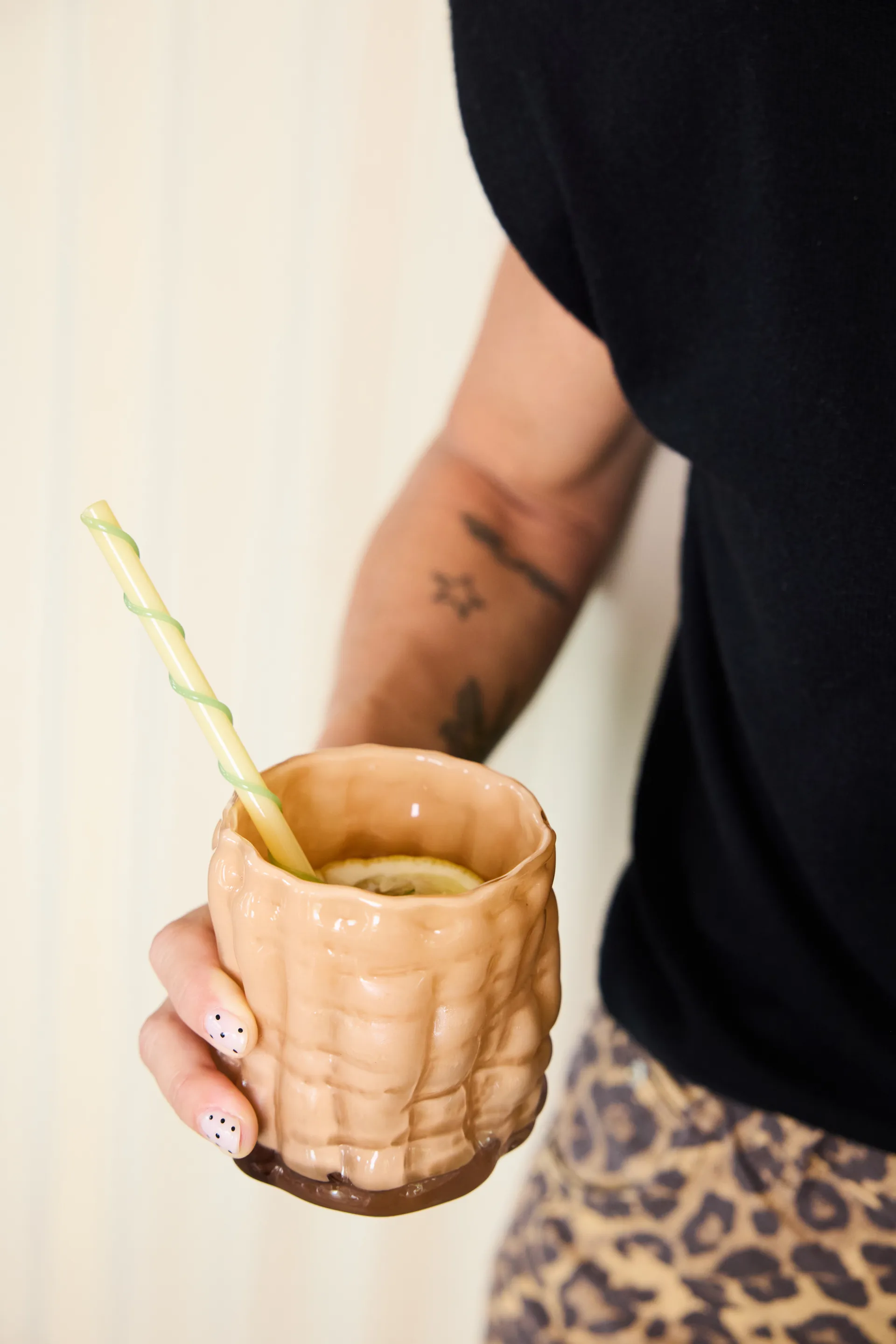 Portavelas Laranne Ø10 cm, Melocotón Byon