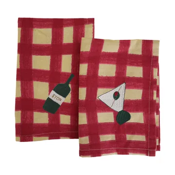 Servilleta Sera 2-pack - Rojo, 45x45 cm - Byon