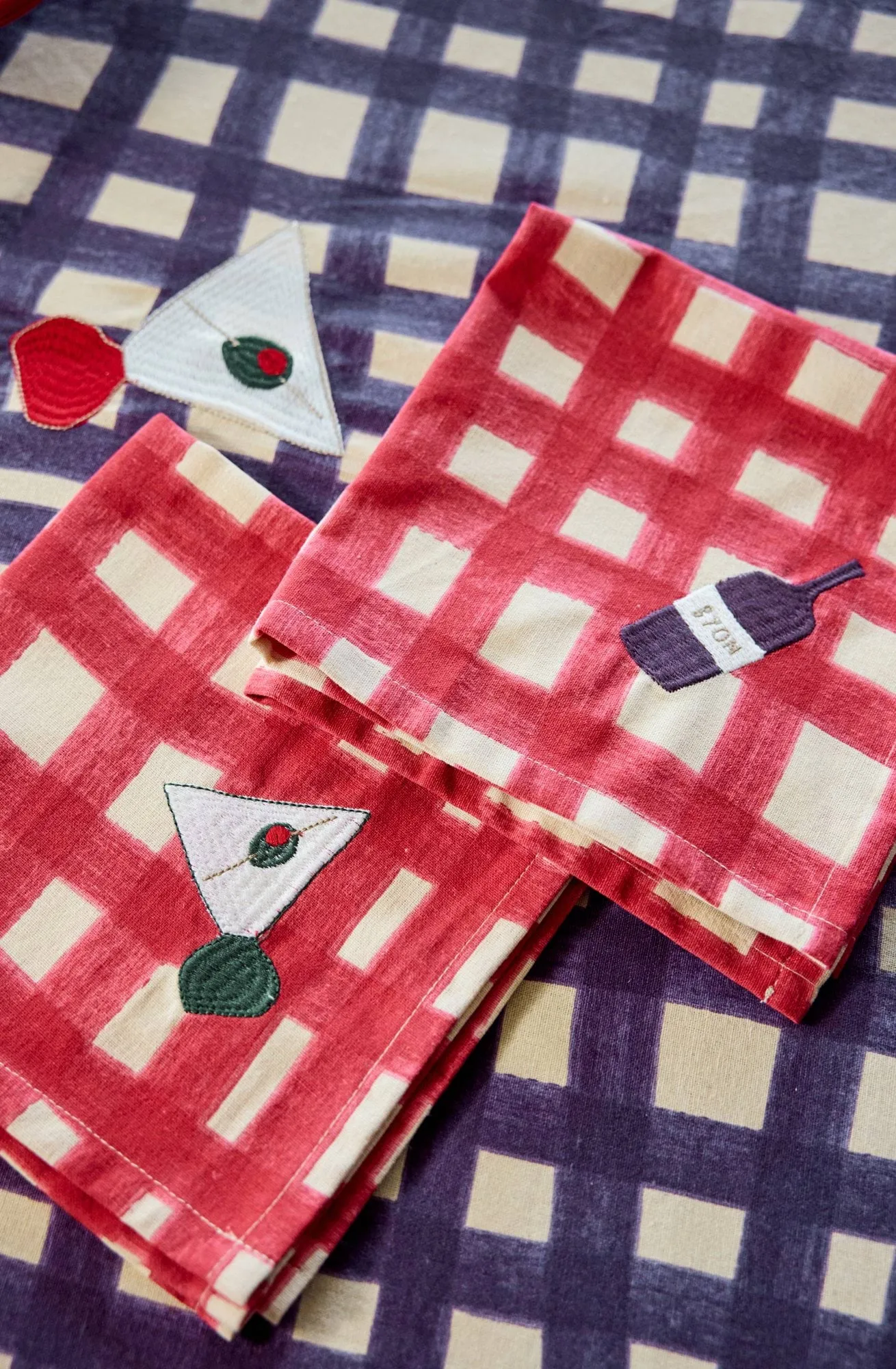 Servilleta Sera 2-pack, Rojo, 45x45 cm Byon