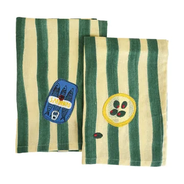 Servilleta Sera 2-pack - Verde, 45x45 cm - Byon