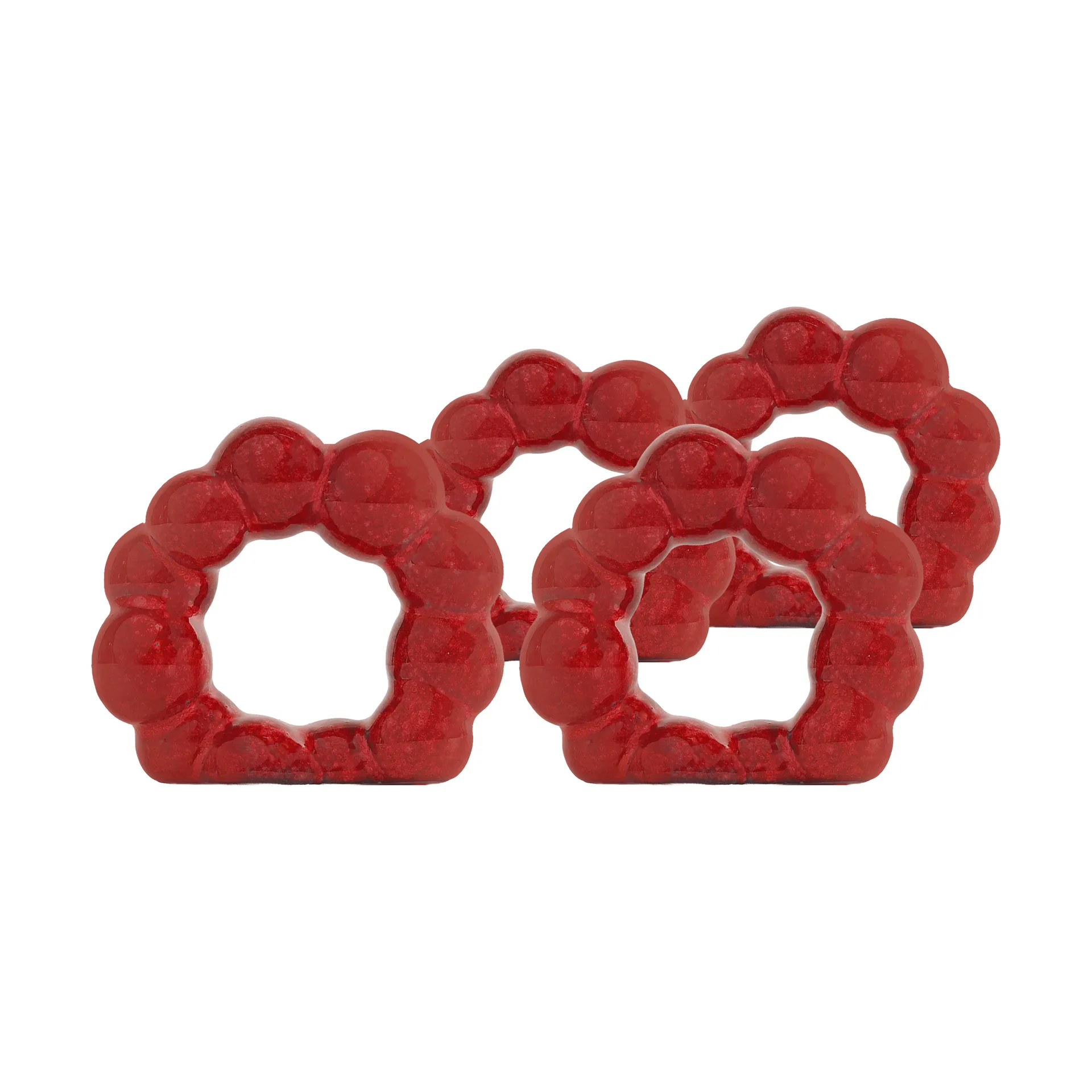Servilletero Porto, 4-pack, Rojo Byon