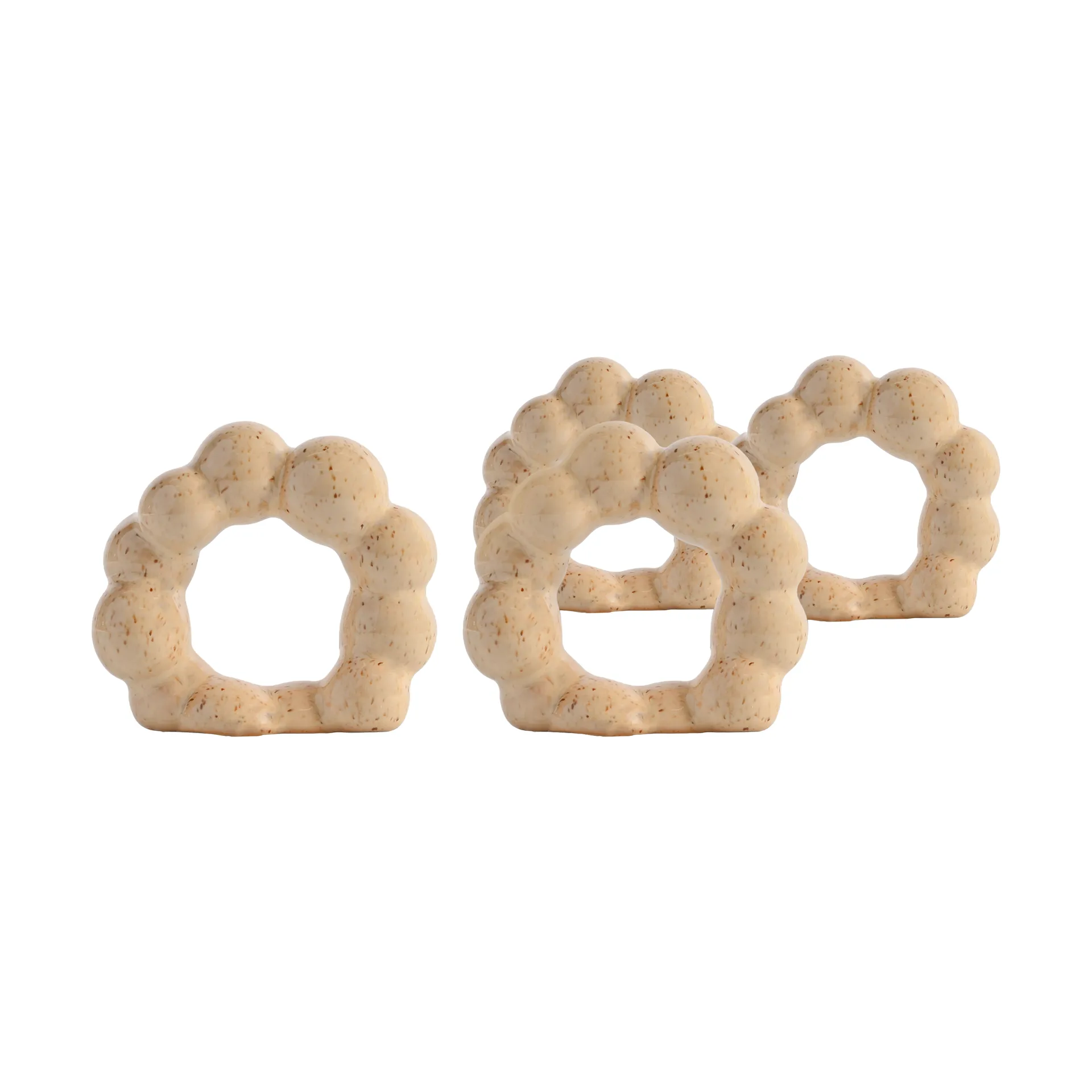 Servilleteros Porto, pack de 4, Beige Byon