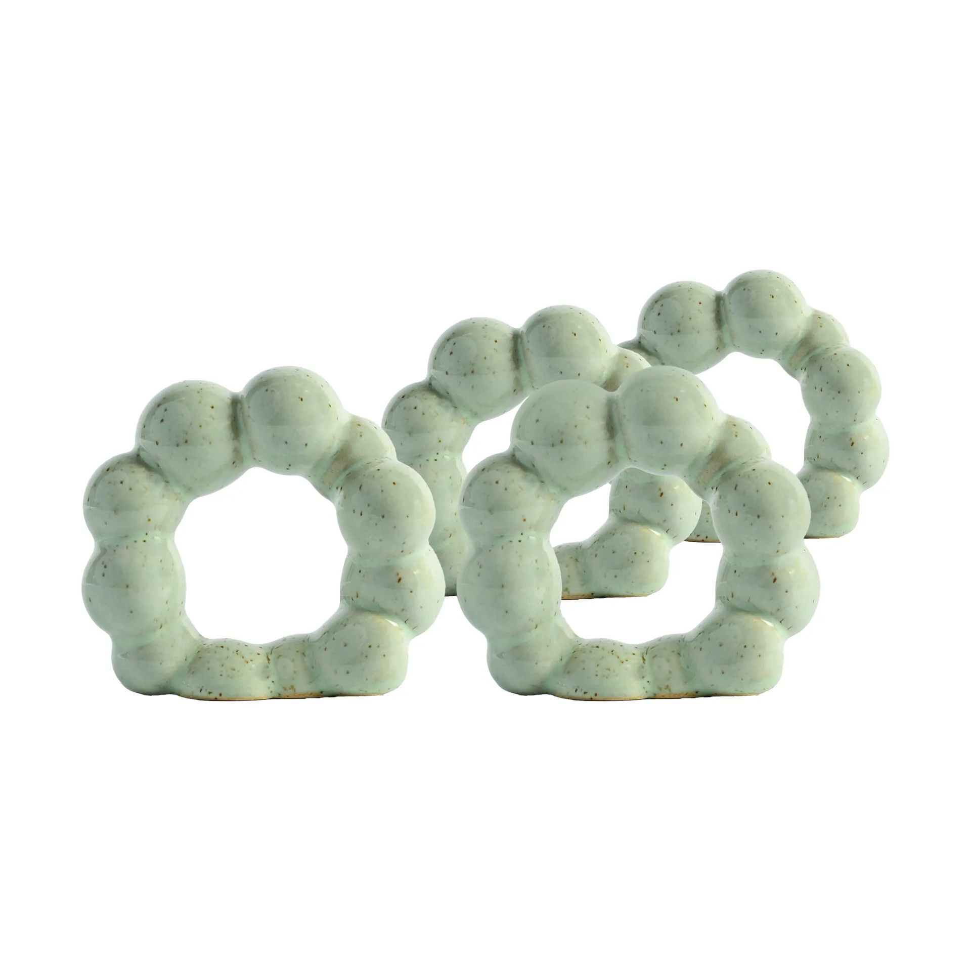 Servilleteros Porto, pack de 4, Verde menta Byon