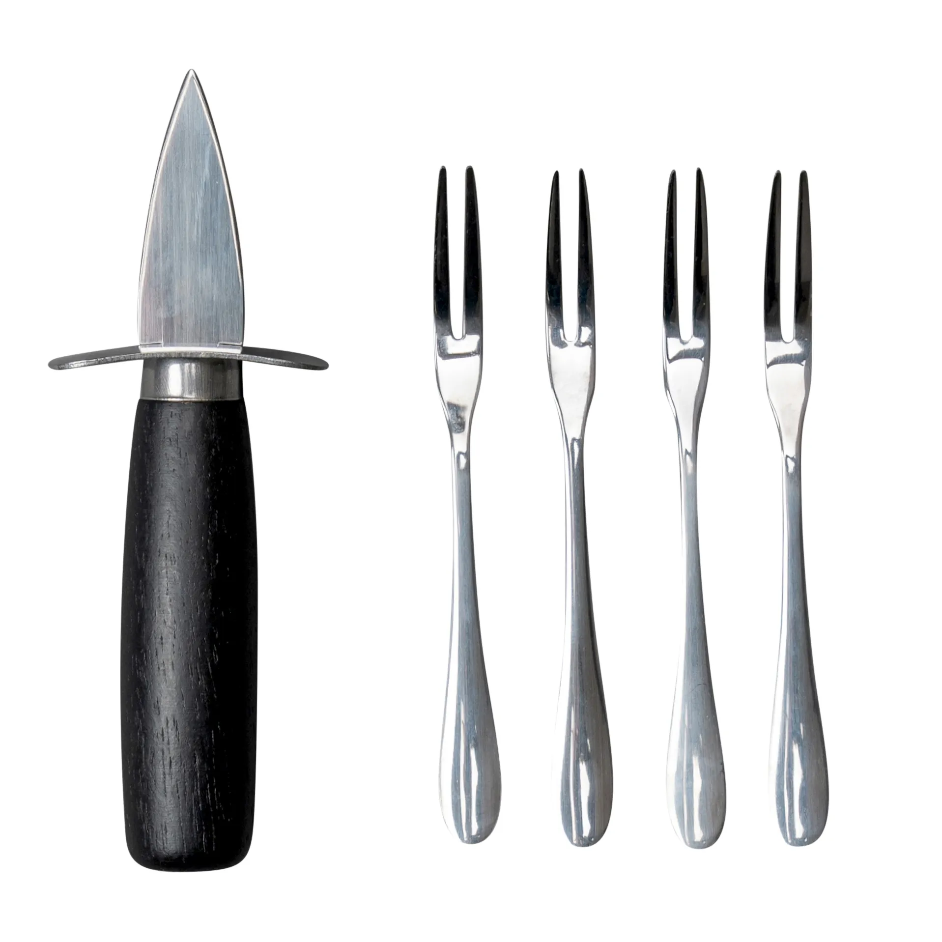 Set cubiertos para ostras Ostrica, negro-plata Byon