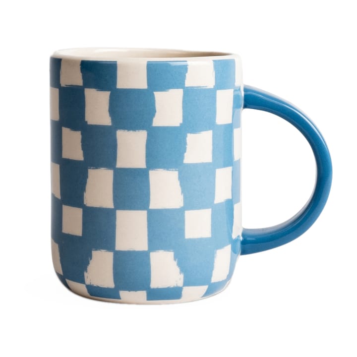 Taza a cuadros Liz 28 cl - Azul-blanco - Byon