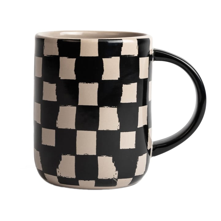 Taza a cuadros Liz 28 cl - Negro-beige - Byon