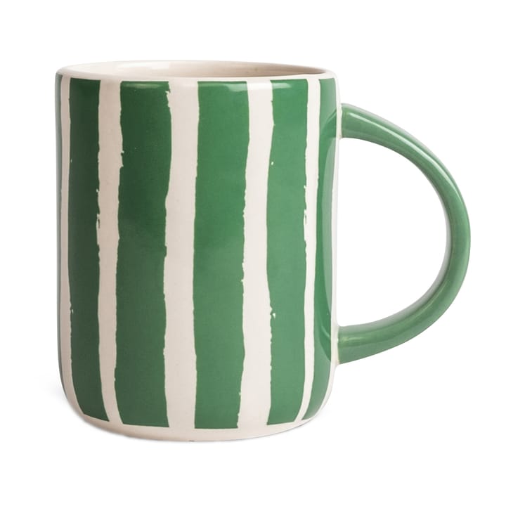 Taza a rayas Liz 28 cl - Verde-blanco - Byon