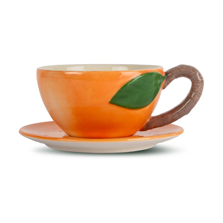 Taza con plato Peach - Naranja - Byon