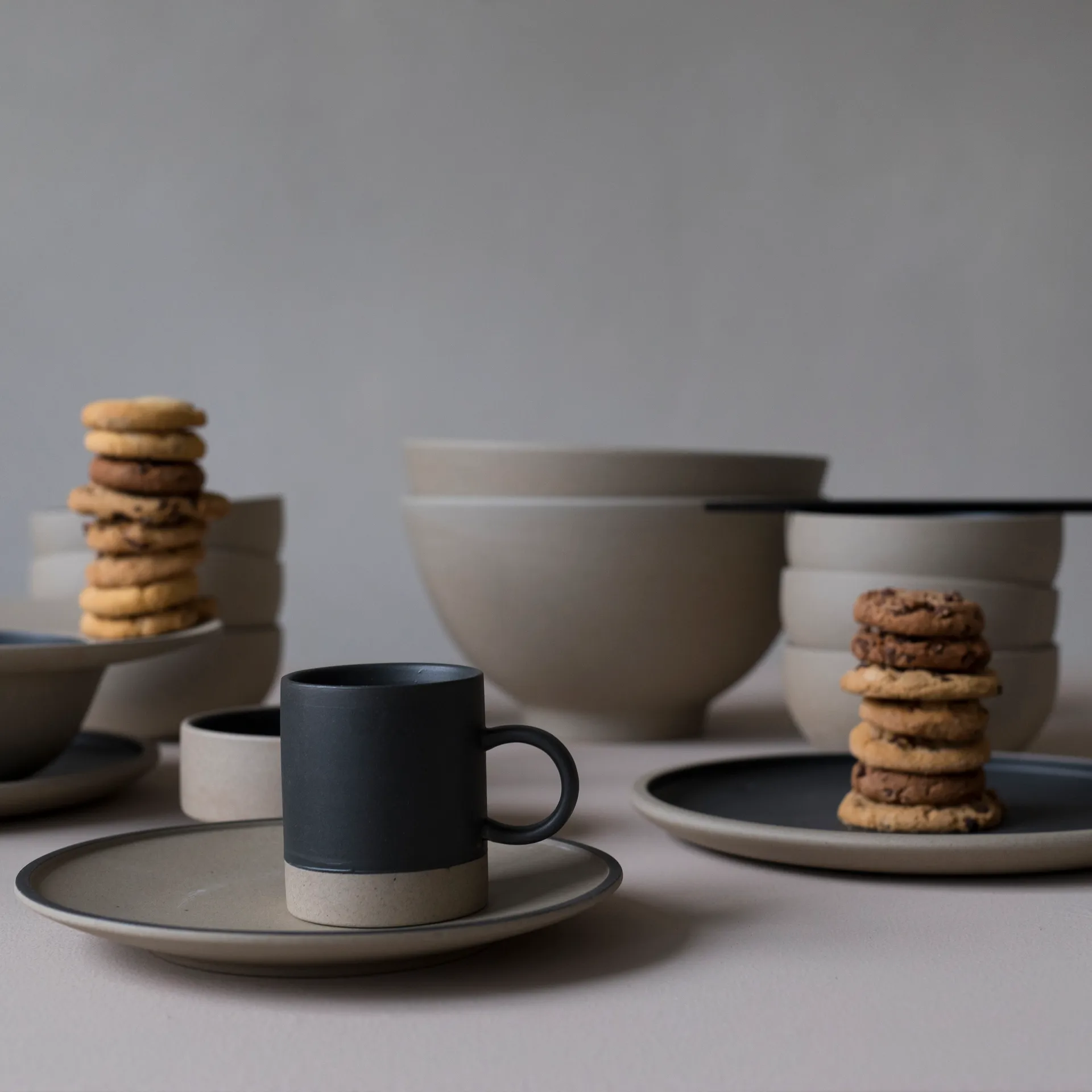 Taza Fumiko, Beige-negro Byon