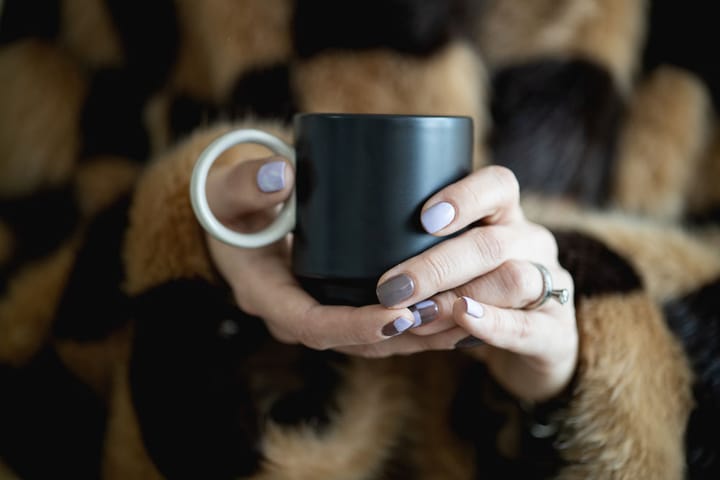 Taza Noor Ø7,5 cm, Black-beige Byon