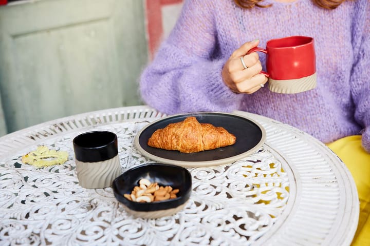 Taza Swirl 24 cl, Negro-beige Byon