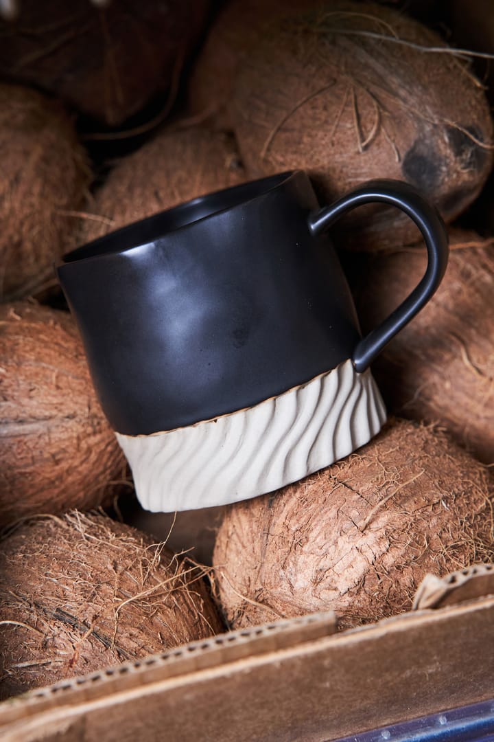 Taza Swirl 38 cl, Negro-beige Byon